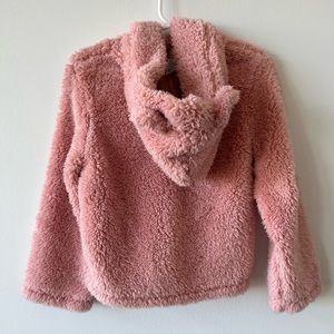 4T fuzzy pullover with bear ear hood